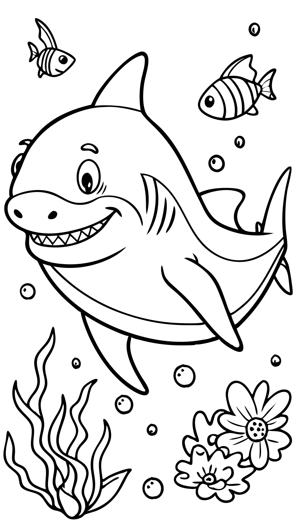 coloring page shark